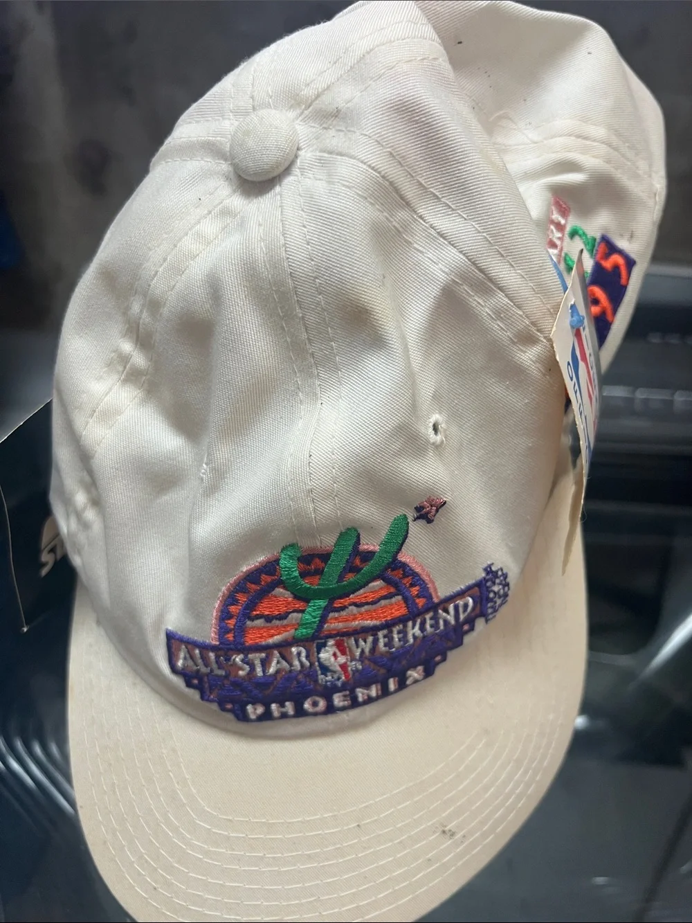 NBA White Kids All-Star Weekend Phoenix Embroidered Cap. Phoenix 1995